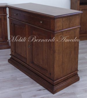 Credenza in legno massello di noce arte povera da 120 cm